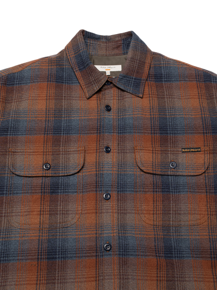 Nudie Jeans Glenn Cotton Tartan Shirt, Multi - view 2, Multi