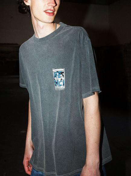 Nudie Jeans Koffe Cotton Crew Neck T-Shirt, Antracite - view 2, Antracite