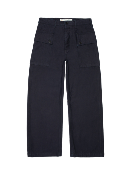 Nudie Jeans Loud Larry Cotton Trousers, Indigo, Indigo