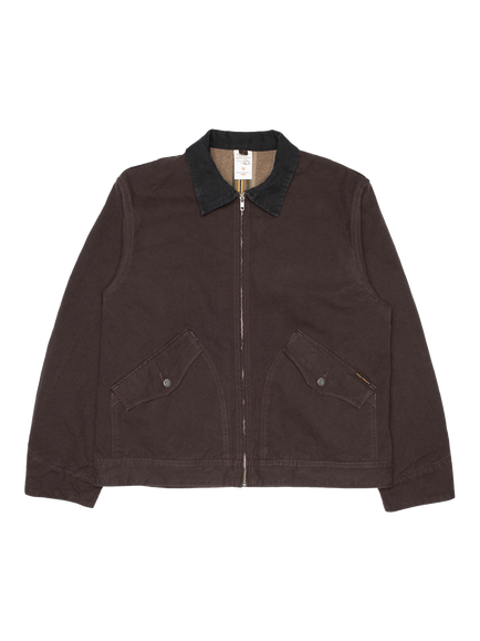 Nudie Jeans Blake Zip Front Jacket, Dark Brown, Dark Brown