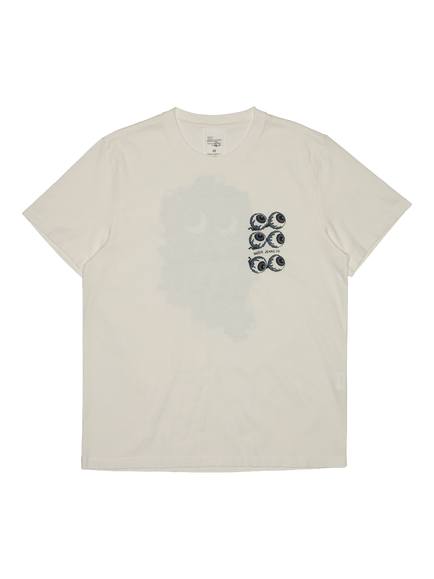 Nudie Jeans Roy Cotton Graphic Crew Neck T-Shirt, Chalk White, Chalk White