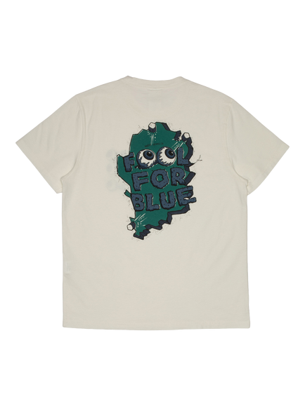 Nudie Jeans Roy Cotton Graphic Crew Neck T-Shirt, Chalk White - view 2, Chalk White