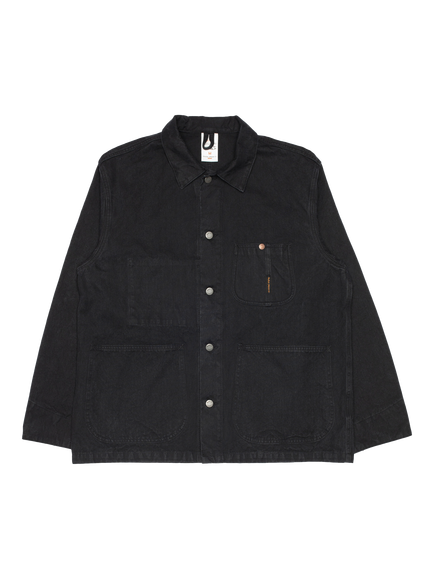 Nudie Jeans Howie Chore Denim Jacket, Black, Black