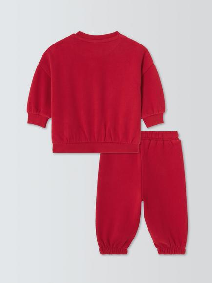 John Lewis Baby Rockin' Around Sweater & Joggers Set, Navy - view 2, Navy