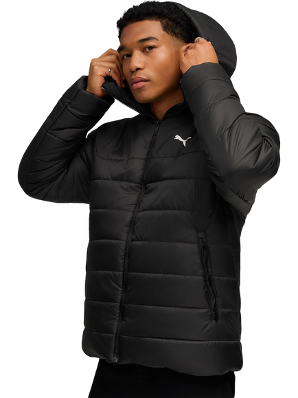 PUMA Essentials Men's Hooded Padded Jacket, Black, Black