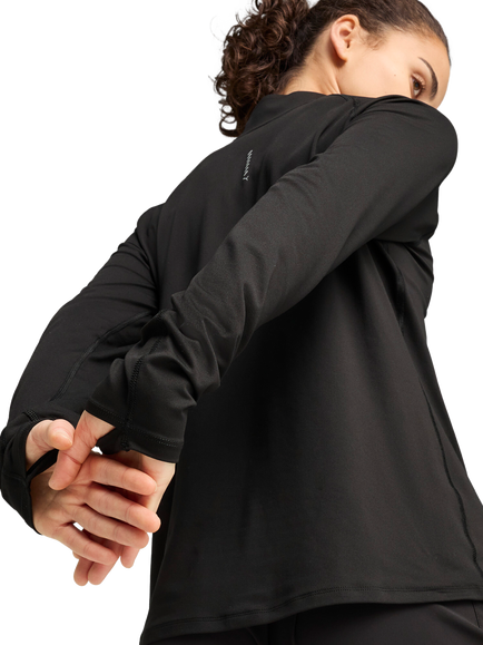 PUMA Women's RUN VELOCITY Quarter-Zip Top, Puma Black - view 2, Puma Black
