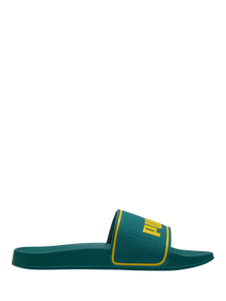 PUMA Leadcat 2.0 Slider Sandals, Puma Black, Emerald Ice-yellow