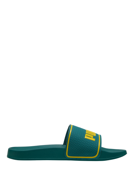PUMA Leadcat 2.0 Slider Sandals, Puma Black, Emerald Ice-yellow