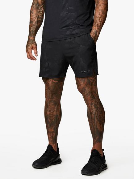 Gym King 5in Camo Shorts, Black, Black