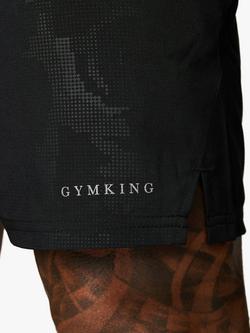 Gym King 5in Camo Shorts, Black - view 2, Black