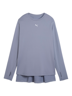 PUMA Modest Oversized Long Sleeve T-Shirt, Grey