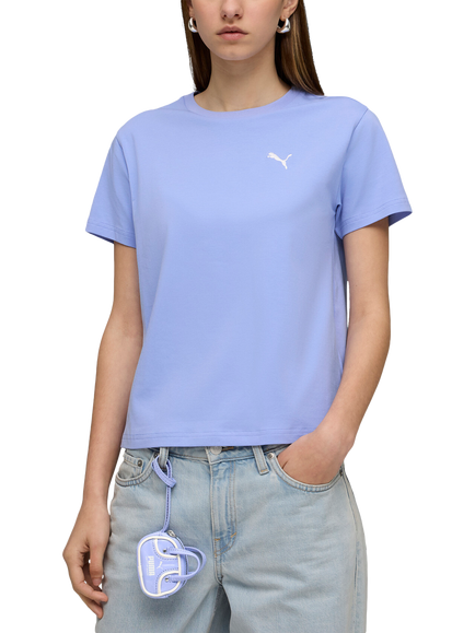 PUMA Wardrobe Essentials Comfort T-Shirt, Purple