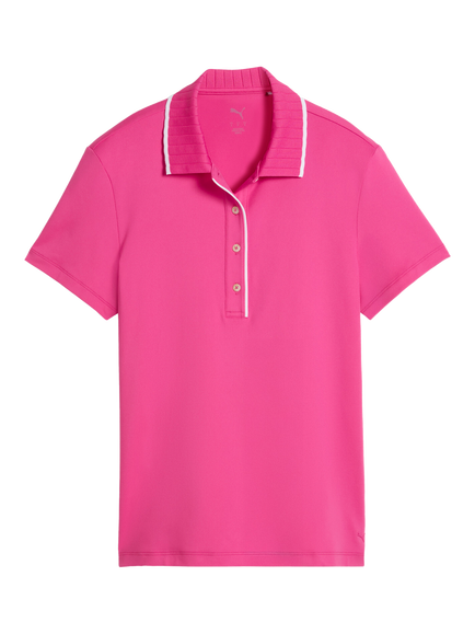 PUMA CLOUDSPUN dryCELL Regular Fit Short Sleeve Polo Shirt, Pink Opal