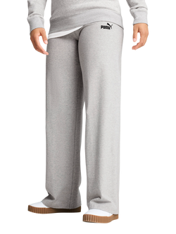 PUMA Logo High Waist Straight Leggings, Light Gray Heather