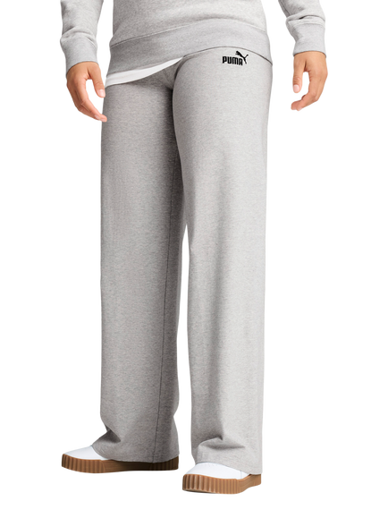 PUMA Logo High Waist Straight Leggings, Light Gray Heather