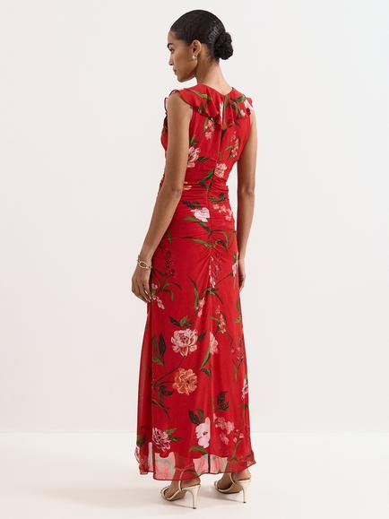 Phase Eight Mae Maxi Dress, Red - view 2, Red