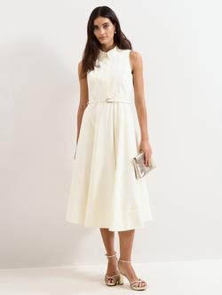 Phase Eight Ariane Sleeveless Midi Dress, Ivory, Ivory