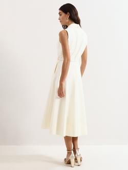 Phase Eight Ariane Sleeveless Midi Dress, Ivory - view 2, Ivory