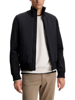 J.Lindeberg Ebbe Tech Knit Hybrid Jacket, Black, Black