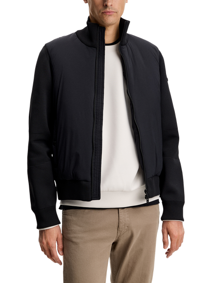 J.Lindeberg Ebbe Tech Knit Hybrid Jacket, Black, Black