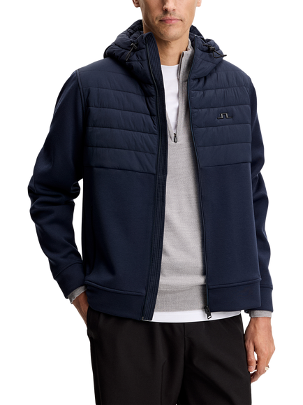 J.Lindeberg Gage Hybrid Hooded Jacket, Navy, Navy