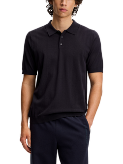 J.Lindeberg Reymond Regular Fit Short Sleeve Polo Shirt, Navy
