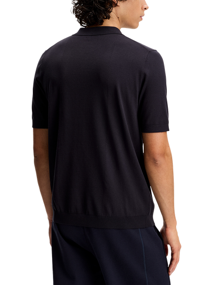 J.Lindeberg Reymond Regular Fit Short Sleeve Polo Shirt - view 2, Navy
