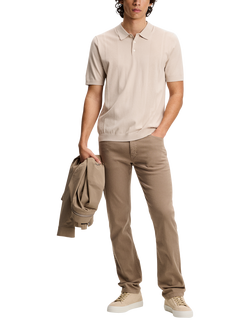 J.Lindeberg Reymond Regular Fit Short Sleeve Polo Shirt, Moonbeam
