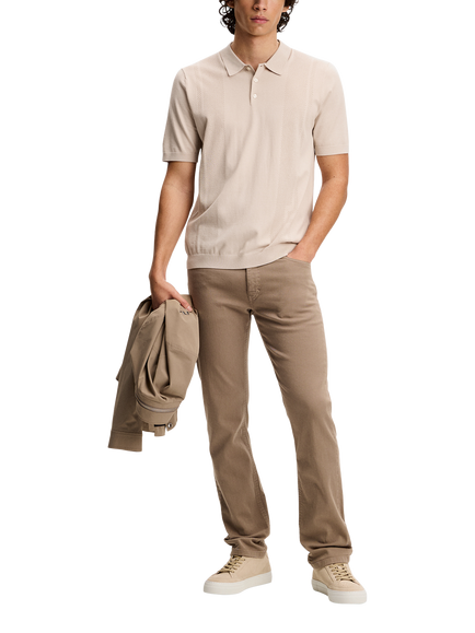 J.Lindeberg Reymond Regular Fit Short Sleeve Polo Shirt, Moonbeam