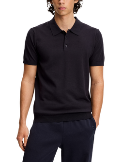J.Lindeberg Ridge Regular Fit Short Sleeve Polo Shirt, Navy