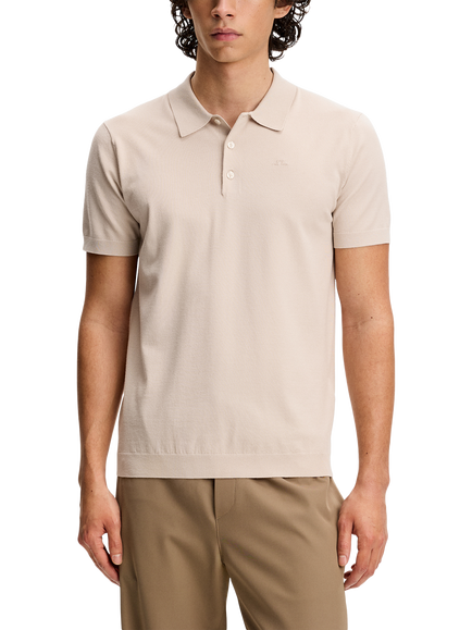 J.Lindeberg Ridge Regular Fit Short Sleeve Polo Shirt, Moonbeam