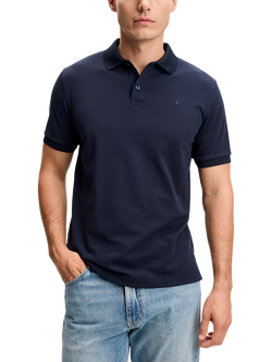 J.Lindeberg Verse Cotton Blend Regular Fit Short Sleeve Polo Shirt, Black