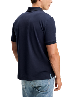 J.Lindeberg Verse Cotton Blend Regular Fit Short Sleeve Polo Shirt - view 2, Black