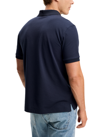 J.Lindeberg Verse Cotton Blend Regular Fit Short Sleeve Polo Shirt - view 2, Black