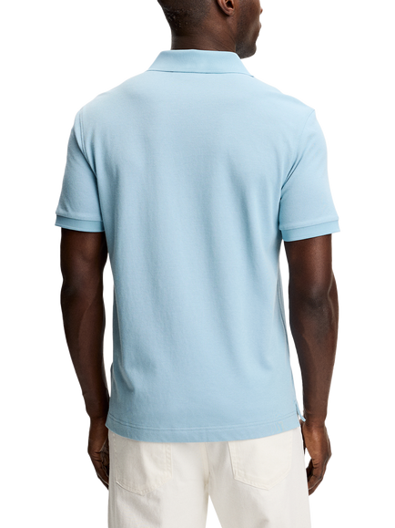 J.Lindeberg Verse Cotton Blend Regular Fit Short Sleeve Polo Shirt - view 2, Forget Me Not