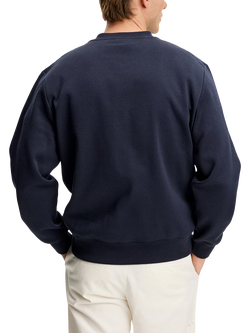 J.Lindeberg Alpha Cotton Blend Crew Neck Jumper - view 2, Navy