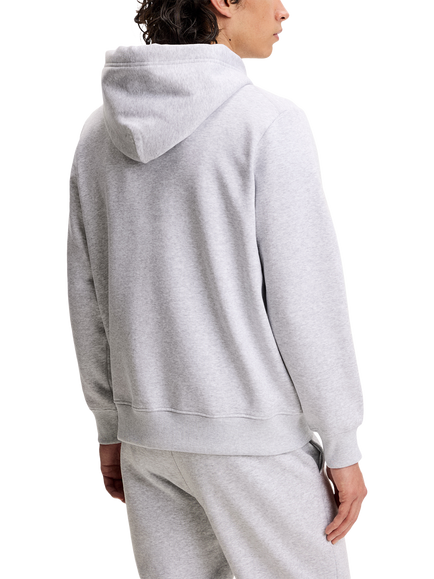 J.Lindeberg Alpha Cotton Blend Hoodie, Light Grey Melange - view 2, Light Grey Melange