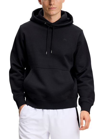 J.Lindeberg Alpha Mercerized Cotton Hoodie, Black