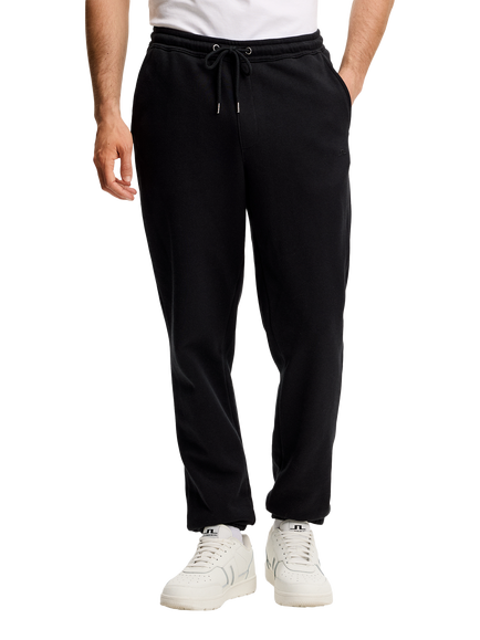 J.Lindeberg Alpha Mercerized Cotton Blend Joggers, Black