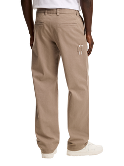 J.Lindeberg Devyn Straight Fit Cotton Rich Trousers, Brindle - view 2, Brindle