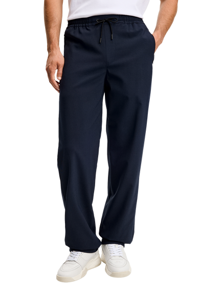 J.Lindeberg Santo Straight Fit Trousers, Navy, Navy