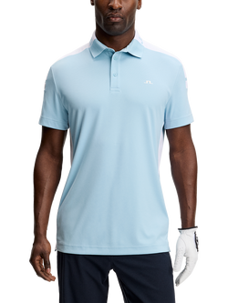 J.Lindeberg Short Sleeve Polo Shirt, Forget Me Not
