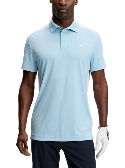 J.Lindeberg Short Sleeve Polo Shirt, Forget Me Not