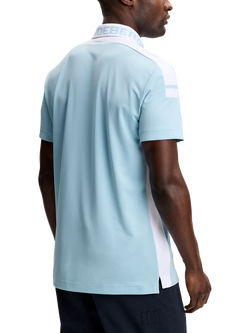 J.Lindeberg Short Sleeve Polo Shirt - view 2, Forget Me Not