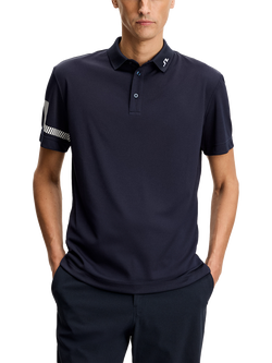 J.Lindeberg Heath Short Sleeve Polo Shirt, Navy