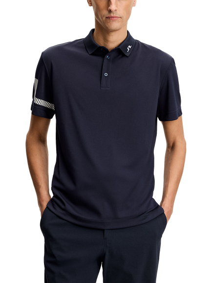 J.Lindeberg Heath Short Sleeve Polo Shirt, Navy