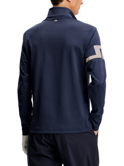 J.Lindeberg Heath Strike Zip Neck Mid Layer Top, Navy - view 2, Navy