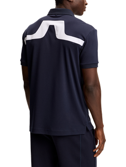 J.Lindeberg KV Short Sleeve Polo Shirt, Navy - view 2, Navy