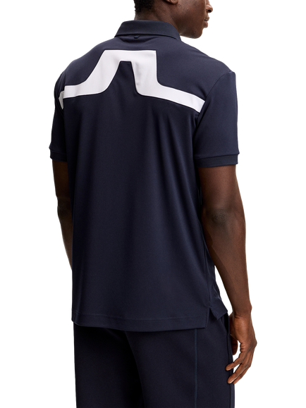 J.Lindeberg KV Short Sleeve Polo Shirt, Navy - view 2, Navy