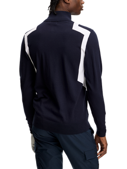 J.Lindeberg Kendrick Knitted Zip Sweater, Navy - view 2, Navy